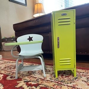 American Girl desk and locker